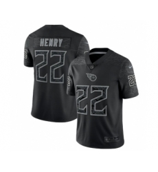 Men's Tennessee Titans #22 Derrick Henry Black Reflective Limited Stitched Football Jersey