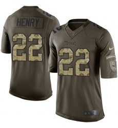 Youth Nike Tennessee Titans #22 Derrick Henry Elite Green Salute to Service NFL Jersey Youth Nike Tennessee Titans #22 Derrick Henry Elite Green Salute to Service NFL Jersey