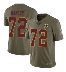 Youth Nike Washington Redskins #72 Dexter Manley Limited Olive 2017 Salute to Service NFL Jersey