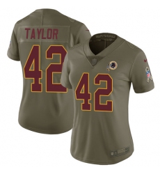 Women's Nike Washington Redskins #42 Charley Taylor Limited Olive 2017 Salute to Service NFL Jersey