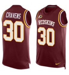 Men's Nike Washington Redskins #30 Su'a Cravens Limited Red Player Name & Number Tank Top NFL Jersey