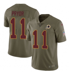 Men's Nike Washington Redskins #11 Terrelle Pryor Limited Olive 2017 Salute to Service NFL Jersey