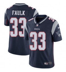 Men's Nike New England Patriots #33 Kevin Faulk Navy Blue Team Color Vapor Untouchable Limited Player NFL Jersey