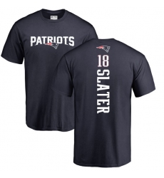 NFL Nike New England Patriots #18 Matthew Slater Navy Blue Backer T-Shirt