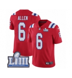 Youth Nike New England Patriots #6 Ryan Allen Red Alternate Vapor Untouchable Limited Player Super Bowl LIII Bound NFL Jersey