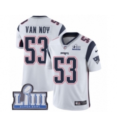 Men's Nike New England Patriots #53 Kyle Van Noy White Vapor Untouchable Limited Player Super Bowl LIII Bound NFL Jersey