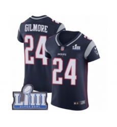 Men's Nike New England Patriots #24 Stephon Gilmore Navy Blue Team Color Vapor Untouchable Elite Player Super Bowl LIII Bound NFL Jersey