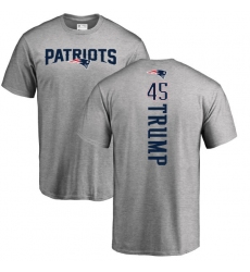 NFL Nike New England Patriots #45 Donald Trump Ash Backer T-Shirt