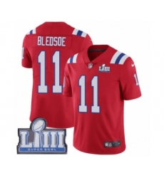 Men's Nike New England Patriots #11 Drew Bledsoe Red Alternate Vapor Untouchable Limited Player Super Bowl LIII Bound NFL Jersey
