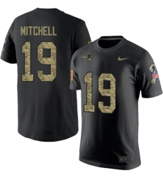 Nike New England Patriots #19 Malcolm Mitchell Black Camo Salute to Service T-Shirt