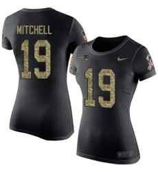 Women's Nike New England Patriots #19 Malcolm Mitchell Black Camo Salute to Service T-Shirt