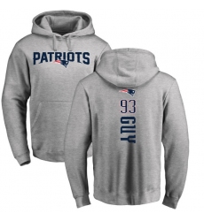 NFL Nike New England Patriots #93 Lawrence Guy Ash Backer Pullover Hoodie