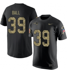 Nike New England Patriots #39 Montee Ball Black Camo Salute to Service T-Shirt