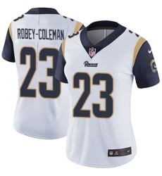 Women's Nike Los Angeles Rams #23 Nickell Robey-Coleman White Vapor Untouchable Limited Player NFL Jersey