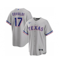 Men's Texas Rangers #17 Nathan Eovaldi Gray Cool Base Stitched Baseball Jersey