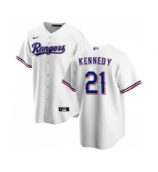 Men's Texas Rangers #21 Ian Kennedy White Cool Base Stitched Baseball Jersey