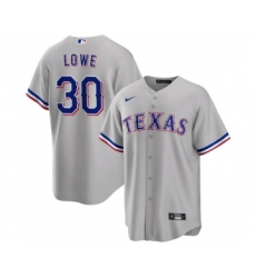 Men's Texas Rangers #30 Nathaniel Lowe Gray Cool Base Stitched Baseball Jersey