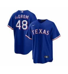 Men's Texas Rangers #48 Jacob deGrom Royal Cool Base Stitched Baseball Jersey