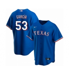 Men's Texas Rangers #53 Adolis Garcia Blue Cool Base Stitched Baseball Jersey