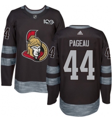 Men's Adidas Ottawa Senators #44 Jean-Gabriel Pageau Authentic Black 1917-2017 100th Anniversary NHL Jersey