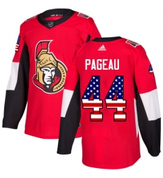Men's Adidas Ottawa Senators #44 Jean-Gabriel Pageau Authentic Red USA Flag Fashion NHL Jersey