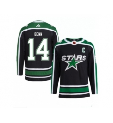 Men's Dallas Stars #14 Jamie Benn Black 2022-23 Reverse Retro Stitched Jersey