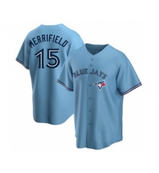 Men's Toronto Blue Jays #15 Whit Merrifield Light Blue Stitched MLB Cool Base Nike Jersey