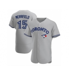 Mens Toronto Blue Jays #15 Whit Merrifield Nike Gray Road Flex Base Player Jersey