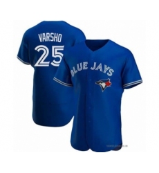 Men's Toronto Blue Jays #25 Daulton Varsho Royal Flex Base Stitched Baseball Jersey