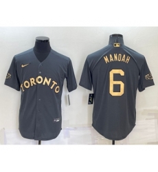 Men's Toronto Blue Jays #6 Alek Manoah Grey 2022 All Star Stitched Cool Base Nike Jersey