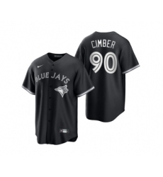 Mens Toronto Blue Jays #90 Adam Cimber Nike Black White Collection Jersey