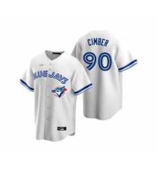 Mens Toronto Blue Jays #90 Adam Cimber Nike White Cooperstown Collection Jersey