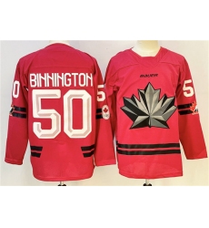 Men's Canada Hockey #50 Connor McDavid Red Stitched Jersey