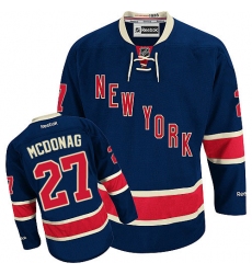 Men's Reebok New York Rangers #27 Ryan McDonagh Authentic Navy Blue Third NHL Jersey