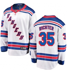 Men's New York Rangers #35 Mike Richter Fanatics Branded White Away Breakaway NHL Jersey