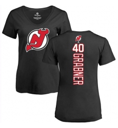 NHL Women's Adidas New Jersey Devils #40 Michael Grabner Black Backer T-Shirt
