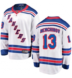 Men's New York Rangers #13 Sergei Nemchinov Fanatics Branded White Away Breakaway NHL Jersey