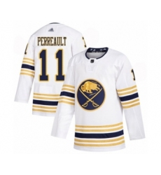 Youth Buffalo Sabres #11 Gilbert Perreault Authentic White 50th Season Hockey Jersey