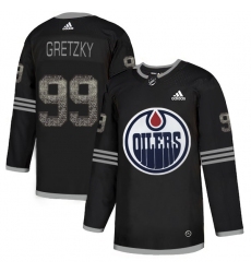 Men's Adidas Edmonton Oilers #99 Wayne Gretzky Black Authentic Classic Stitched NHL Jersey