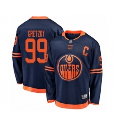 Youth Edmonton Oilers #99 Wayne Gretzky Authentic Navy Blue Alternate Fanatics Branded Breakaway Hockey Jerseys
