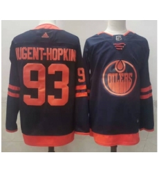 Men's Edmonton Oilers #93 Ryan Nugent Hopkins Navy 50th Anniversary Authentic Jersey