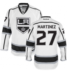 Men's Reebok Los Angeles Kings #27 Alec Martinez Authentic White Away NHL Jersey