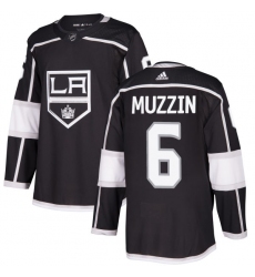 Men's Adidas Los Angeles Kings #6 Jake Muzzin Premier Black Home NHL Jersey