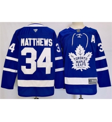 Men's Toronto Maple Leafs #34 Auston Matthews Blue 2024-25 Stitched Jersey