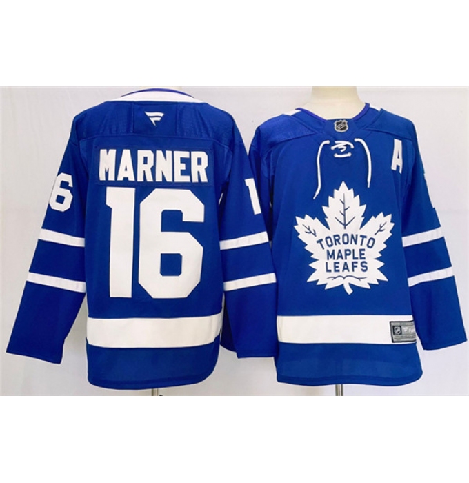 Men's Toronto Maple Leafs #16 Mitchell Marner Blue 2024-25 Stitched Jersey