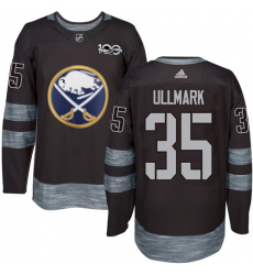 Men's Adidas Buffalo Sabres #35 Linus Ullmark Authentic Black 1917-2017 100th Anniversary NHL Jersey