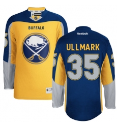 Men's Reebok Buffalo Sabres #35 Linus Ullmark Authentic Gold New Third NHL Jersey