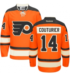 Men's Reebok Philadelphia Flyers #14 Sean Couturier Authentic Orange New Third NHL Jersey