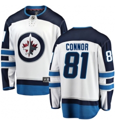 Men's Winnipeg Jets #81 Kyle Connor Fanatics Branded White Away Breakaway NHL Jersey