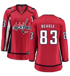 Women's Washington Capitals #83 Jay Beagle Fanatics Branded Red Home Breakaway NHL Jersey